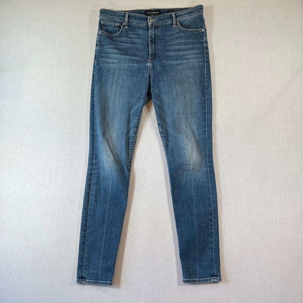 Lucky Brand Bridgette Skinny Jeans 10/30 Ankle 29" Inseam Medium Wash Candiani